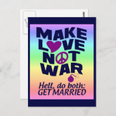 愛ない戦争のカスタムの郵便はがきを作って下さい ポストカード (正面/裏面)