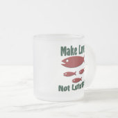 愛ないLutefiskにおもしろいなスカンジナビア人をして下さい フロストグラスマグカップ (正面右)