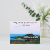 愛についてのギリシャ語の諺 ポストカード (スタンド正面)