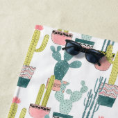 愛についてタコしよう |サボテンのパターン ビーチタオル (インサイチュ)