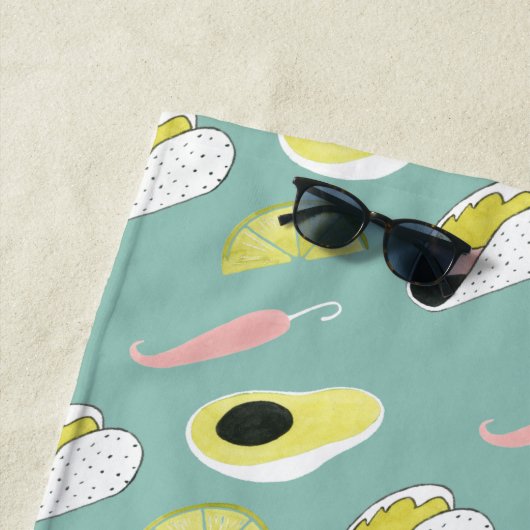 愛についてタコしよう |タコ要素パターン ビーチタオル (インサイチュ)