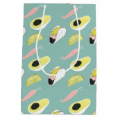 愛についてタコしよう |タコ要素パターン ミディアムペーパーバッグ (裏面)