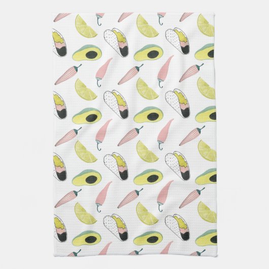 愛についてタコしよう |タコ要素円 キッチンタオル (縦)