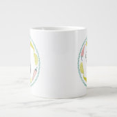 愛についてタコしよう |タコ要素円 ジャンボコーヒーマグカップ (正面)