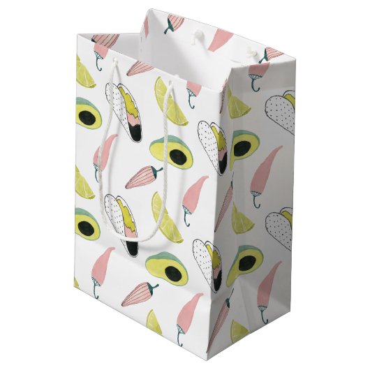 愛についてタコしよう |タコ要素円 ミディアムペーパーバッグ (裏面アングル)