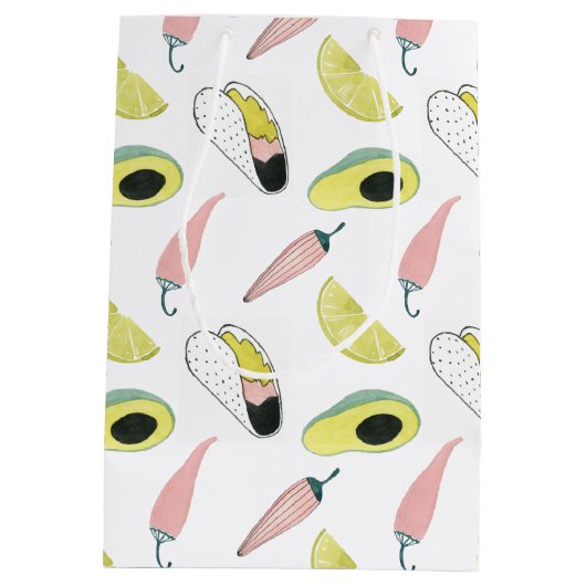 愛についてタコしよう |タコ要素円 ミディアムペーパーバッグ (裏面)