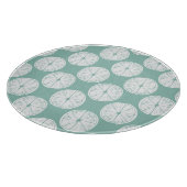 愛についてタコしよう |ティール（緑がかった色）ライムパターン カッティングボード (角)