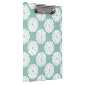 愛についてタコしよう |ティール（緑がかった色）ライムパターン クリップボード (右)