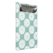 愛についてタコしよう |ティール（緑がかった色）ライムパターン ミニクリップボード (アングル)