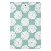 愛についてタコしよう |ティール（緑がかった色）ライムパターン ミニクリップボード (裏面)