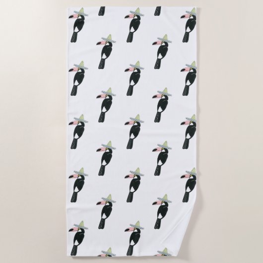 愛についてタコしよう |トゥーカンソンブレロ ビーチタオル (正面)