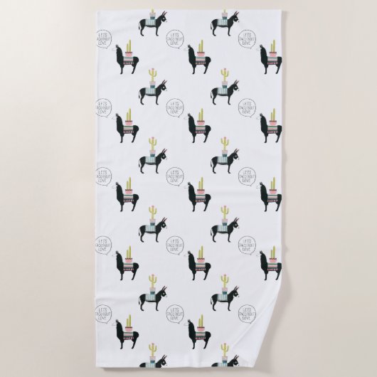 愛についてタコしよう ビーチタオル (正面)