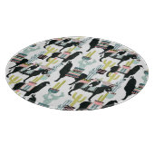 愛についてタコしよう |ラマとロバのパターン カッティングボード (角)