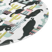 愛についてタコしよう |ラマとロバのパターン カッティングボード (角)