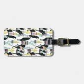 愛についてタコしよう |ラマとロバのパターン ラゲッジタグ (正面横)