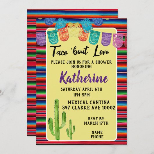 愛についてタコ 招待状 (正面/裏面)