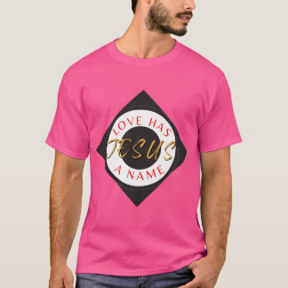 愛には名前(イエス)のダイヤモンドロゴがある Tシャツ