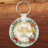 愛によるメリークリスマスとハッピーニューイヤー キーホルダー (正面)