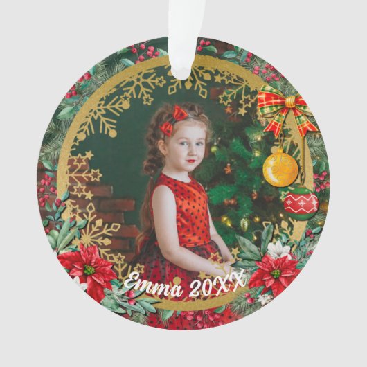 愛によるメリークリスマスと新年のあけましておめでとうございます オーナメント (正面)