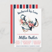 愛にアンカー！フローラボートいかりブライダルシャワー 招待状 (正面/裏面)