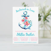 愛にアンカー!フローラボートいかりブライダルシャワー 招待状 (スタンド正面)