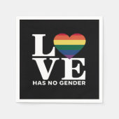 愛にジェンダーなしLGBTQレインボープライド月 スタンダードカクテルナプキン (正面)