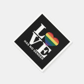 愛にジェンダーなしLGBTQレインボープライド月 スタンダードカクテルナプキン (角)