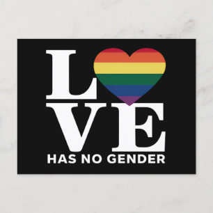 愛にジェンダーなしLGBTQレインボープライド月 ポストカード