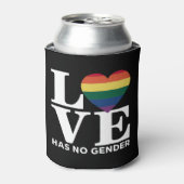 愛にジェンダーなしLGBTQレインボープライド月 缶クーラー (缶正面)