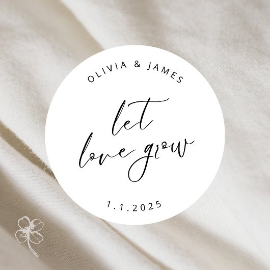 愛にステッカーを成長させる ラウンドシール