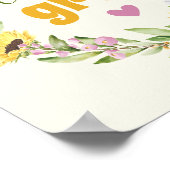 愛にロマンチックなヒマワリの花を家に育てる ポスター (角)