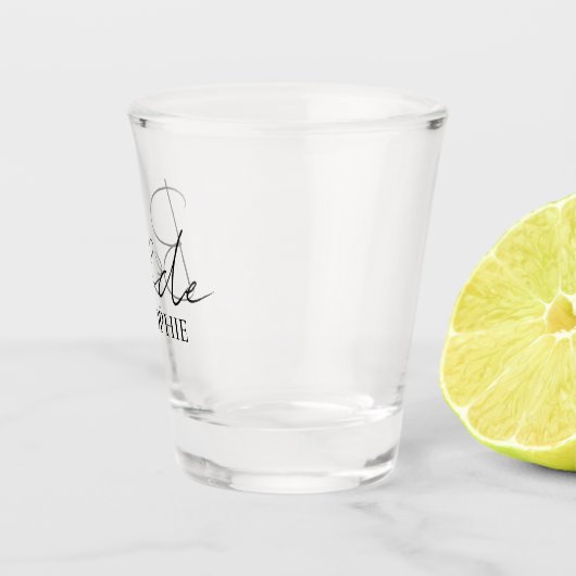 愛に乾杯 | 花嫁パーソナライズされた ショットグラス (右)