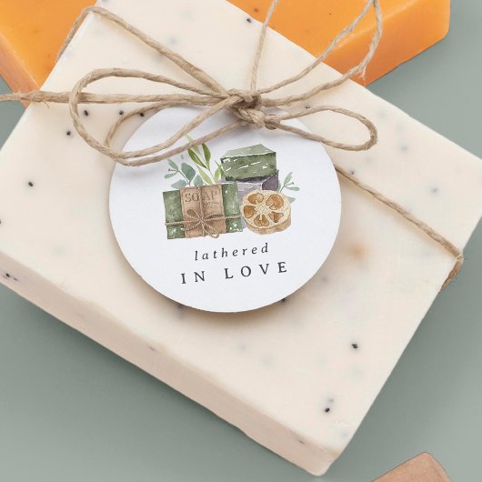 「愛に包まれて」手作りウェディングシャワーソープ フェイバータグ