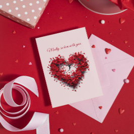 愛に夢中 | 花のハート | オーダーメイド テキスト＆名前 シーズンカード