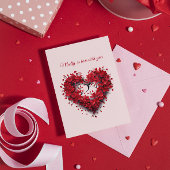 愛に夢中 | 花のハート | オーダーメイド テキスト&名前 シーズンカード