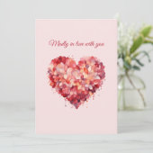 愛に夢中 | 花のハート | オーダーメイド テキスト＆名前 シーズンカード (スタンド正面)