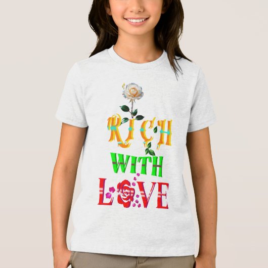 愛に富む トライブレンドTシャツ (正面)