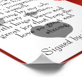 愛に対する感謝の日の証明書 ポスター (角)