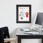 愛に対する感謝の日の証明書 ポスター