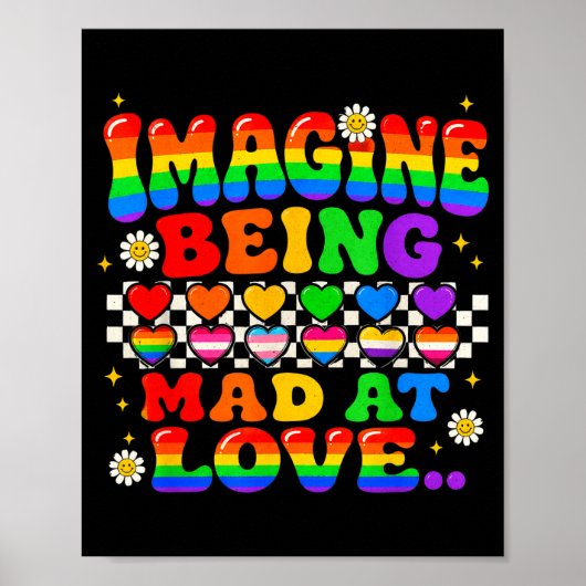 愛に怒りを感じるなんて pride rainbow equality ポスター (正面)