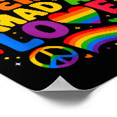 愛に怒りを感じるなんて pride rainbow equality  ポスター (角)