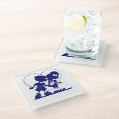 愛に愛するカップル❤ ガラスコースター (アングル)