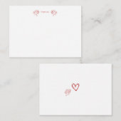 愛に打たれたサンキューカード ノートカード (正面/裏面)