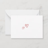 愛に打たれたサンキューカード ノートカード (裏面)