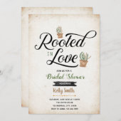 愛に根ざした ブライダルシャワー 招待状 (正面/裏面)