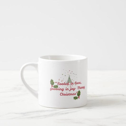 愛に根ざし、喜びに育ちて―植物のクリスマス エスプレッソカップ (左)