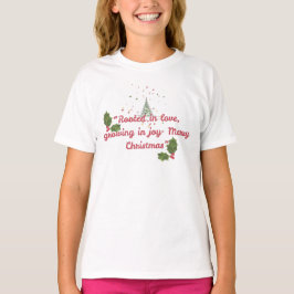 愛に根ざし、喜びに育つ—植物的なクリスマス Tシャツ