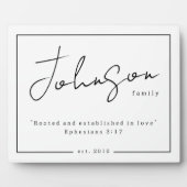 愛に根ざし、確立エペソ3:17サイン フォトプラーク (正面)