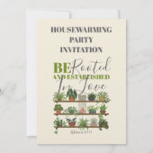 愛に根付き定着する引っ越し祝いパーティー 招待状 (裏面)