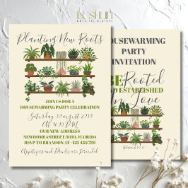 愛に根付き定着する引っ越し祝いパーティー 招待状